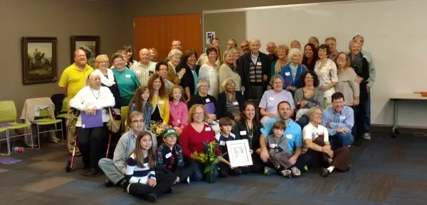 Group photo at a Fox Valley Bahá’í gathering.